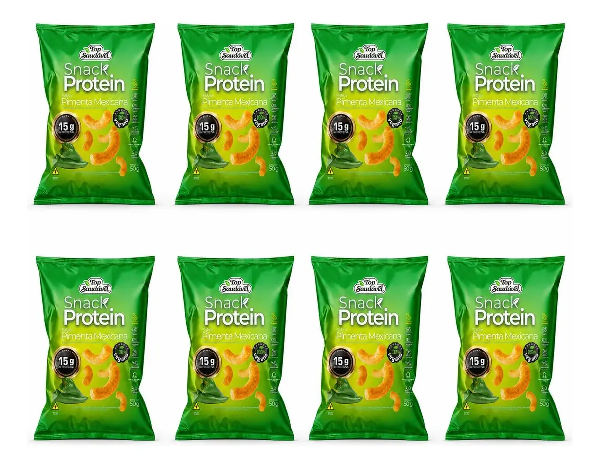 Kit 8 Snack Proteico Pimenta Mexicana Vegano 50g