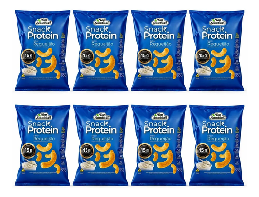 Kit 8 Snack Proteico Requeijão 15g Proteína Fit Saudável 50g