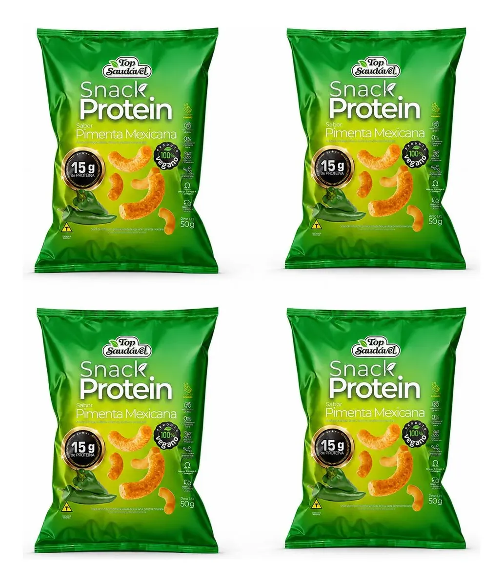 Kit 4 Snack Proteico Pimenta Mexicana Vegano 50g